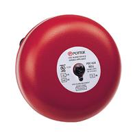 Potter PDC-6-24 PDC Series DC Powered Bell, 6", 24VDC, Red